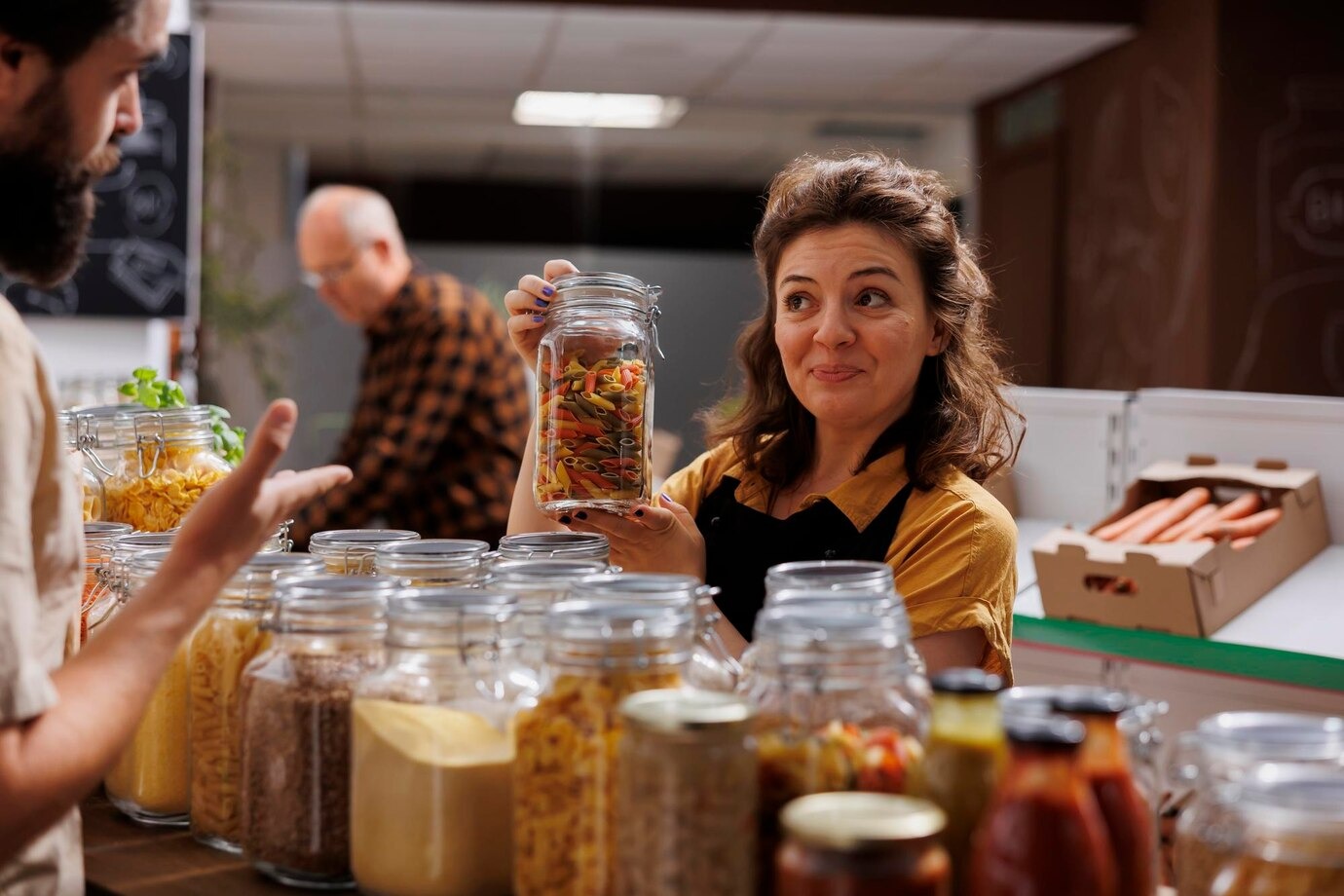 vendedor tienda biologica vende pasta casera 482257 76212